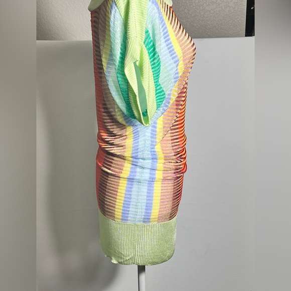 Desigual Vintage Y2K Colorful Striped Knit Dress M/L - Picture 5 of 11
